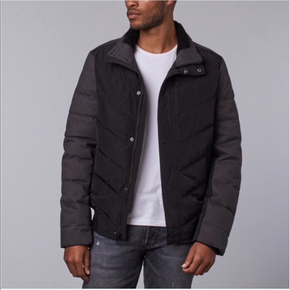 OROBOS men's Brushed Herrighone Down Jacket 2 Tone